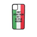 モスキーノ MOSCHINO Italian Slogan Iphone 11 Pro Max cover 795183011888 Men テックアイテム M...