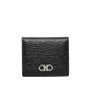 フェラガモ FERRAGAMO Gancini Wallet In Embossed Leather 66A137688857006 Men 財布・カードケース Black onesize 【送料無料・関税込】