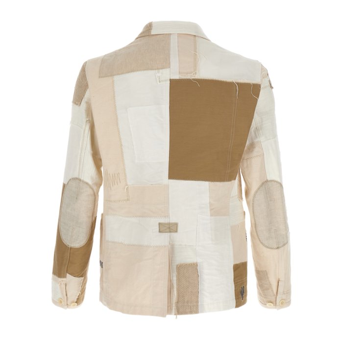 ジュンヤ ワタナベ JUNYA WATANABE Patchwork blazer WOJ0191 Men スーツ・ジャケット Beige XL 【送料無料・関税込】