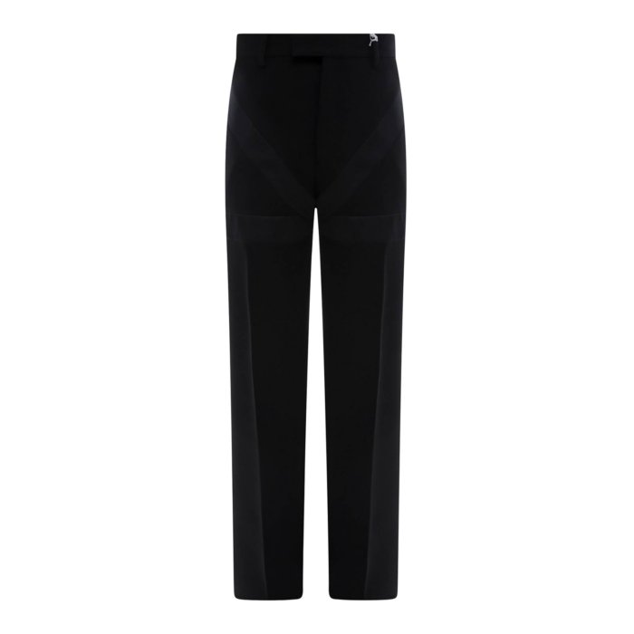 フェラガモ FERRAGAMO Virgin wool trouser with satin inserts メンズ ウェア パンツ パンツ Black 48 男性 143161761170NERO 【送料無料・関税込】
