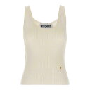 モスキーノ MOSCHINO Knit Top 088205010002 Women タンクトップ・キャミソール White 38 42 40 【送料無料・関税...