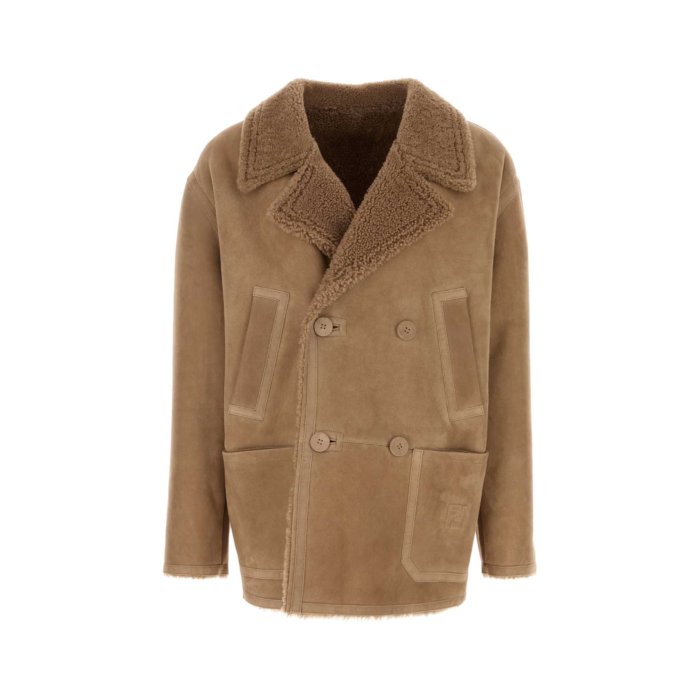 FENDI フェンディ メンズ レザー&ファージャケット・コート FM0270ATJBF0QB8 Camel shearling jacket Camel 50...