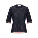 トム・ブラウン Thom Browne POINTELLE SWEATER ウィメンズ ウェア トップス ニット・セーター・カーディガン Blue IT38 I...