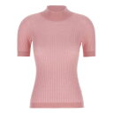 ヴェルサーチェ VERSACE RIBBED WOOL SWEATER ウィメンズ ウェア トップス ニット・セーター・カーディガン Pink Nude/Neu...