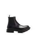 アレキサンダー・マックイーン Alexander McQUEEN Chelsea boots in black leather 667913WHCVJ1000 ...