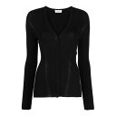 ランバン LANVIN Long Sleeve V Neck Cardigan ウィメンズ ウェア トップス ニット・セーター・カーディガン Black S 女...
