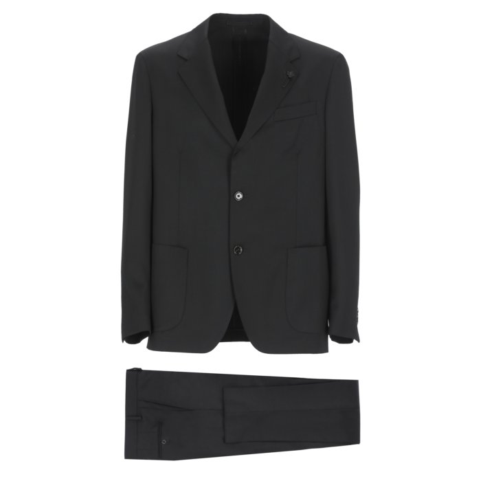 【楽天スーパーセール 最大75%OFF+P2倍】LARDINI ラルディーニ メンズ スーツ・ジャケット ES6300EESIF64414999 Lardini Suit Black Blacks and greys 48 50 52 54 【送料無料・関税込】