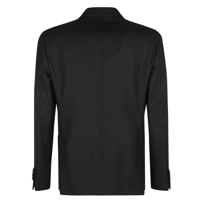 ラルディーニ LARDINI Double -breasted blazer with application IV660AEIVSF63408999 Men スーツ・ジャケット Black 50 54 52 56 【送料無料・関税込】