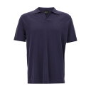 ブリオーニ Brioni Knitted polo shirt UMKC0LPBK024000 Men ポロシャツ Blue IT48 IT50 IT52 IT...