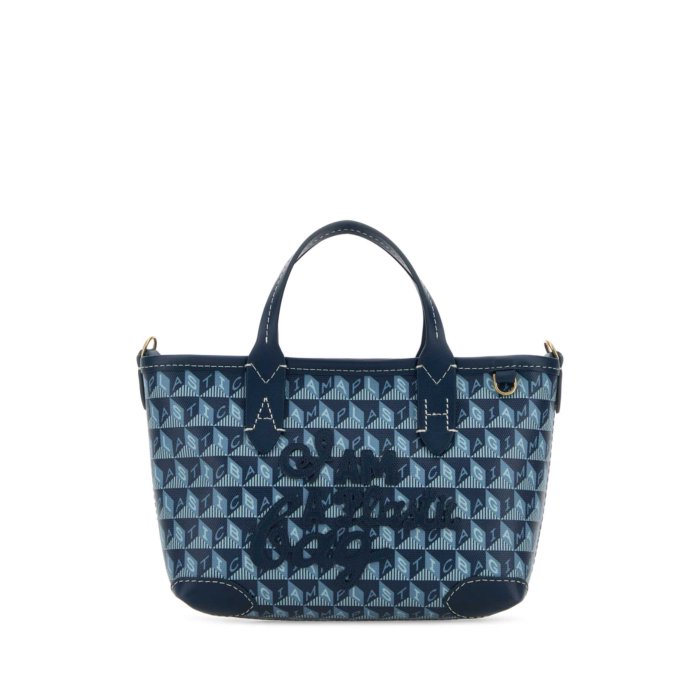 ANYA HINDMARCH アニヤ・ハインドマーチ レディース トートバッグ 5050925203531DARKPETROL Printed canvas mini I am a Plastic Bag handbag Printed onesize 【送料無料・関税込】