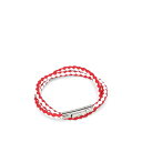 トッズ Tod's White and red leather double wrap bracelet XEMB1900200FLR2089 Men ブレスレ...