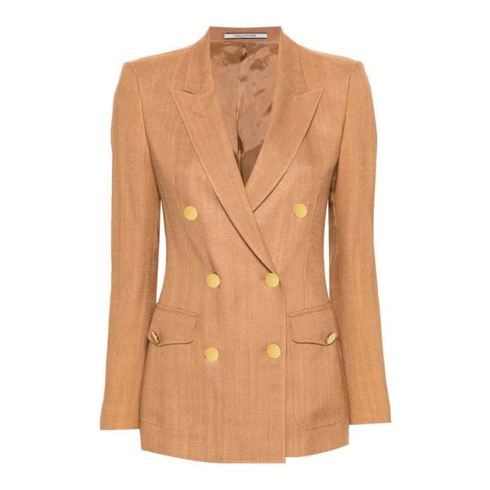 タリアトーレ TAGLIATORE Double-Breasted Jacket ウィメンズ ウェア ジャケット & コート スーツ・ジャケット Beige 46 女性 JHILDA340159EK812 【送料無料・関税込】