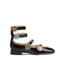 ヴァレンティノ Valentino Garavani Flat shoes ウィメンズ シューズ フラットシューズ NERO/CRYSTAL/MULTI 38 ...