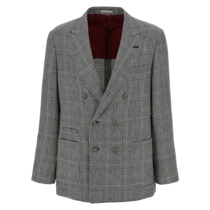 ブルネロ・クチネリ Brunello Cucinelli Double-breasted blazer MB4277BBDKC101 Men スーツ・ジャケット Black IT46 IT48 IT50 IT52 50 48 46 52 【送料無料・関税込】