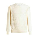 エトロ ETRO Cream-Colored Cotton Knit Crew Neck Sweater メンズ ウェア トップス ニット・セーター・カーディガ...