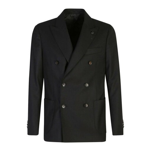 ラルディーニ LARDINI Double -breasted blazer with application IV660AEIVSF63408999 Men スーツ・ジャケット Black 50 54 52 56 【送料無料・関税込】 ラルディーニ LARDINI Double -breasted blazer with application IV660AEIVSF63408999 Men スーツ・ジャケット Black 50 54 52 56 【送料無料・関税込】