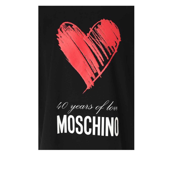 MOSCHINO モスキーノ メンズ Tシャツ・カットソー 77522411555 40 Years Tshirt Black 54 【送料無料・関税込】