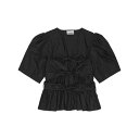 ガニー GANNI Top Black ウィメンズ ウェア トップス シャツ・ブラウス Black 34 36 38 40 42 女性 W0378099 【送料...