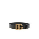 ドルチェガッバーナ Dolce & Gabbana Branded buckle belt in black BC4644AX62280999 Men ベルト・...
