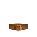 エトロ ETRO Maxi Brown Calf Leather Belt ウィメンズ アクセサリー ベルト・サスペンダー Brown 85 80 女性 WP3...