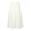 セルフ・ポートレイト self-portrait Embroidered Lace Midi Skirt SS25137MSKWHITE Women スカート White 12 10 【送料無料・関税込】