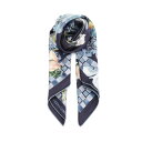 フェラガモ FERRAGAMO Flowers Print Silk Scarf 310207785306004 Women スカーフ・マフラー Blue IT...