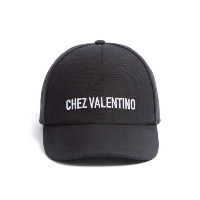 【送料無料・関税込】 ヴァレンティノ Valentino Garavani Hats Black メンズ アクセサリー 帽子 Black 58 59 男性 YHDA41FVH0NA