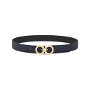 フェラガモ FERRAGAMO GRAINED LEATHER REVERSIBLE GANCINI BELT 6795350780164MIDNIGHTNER...