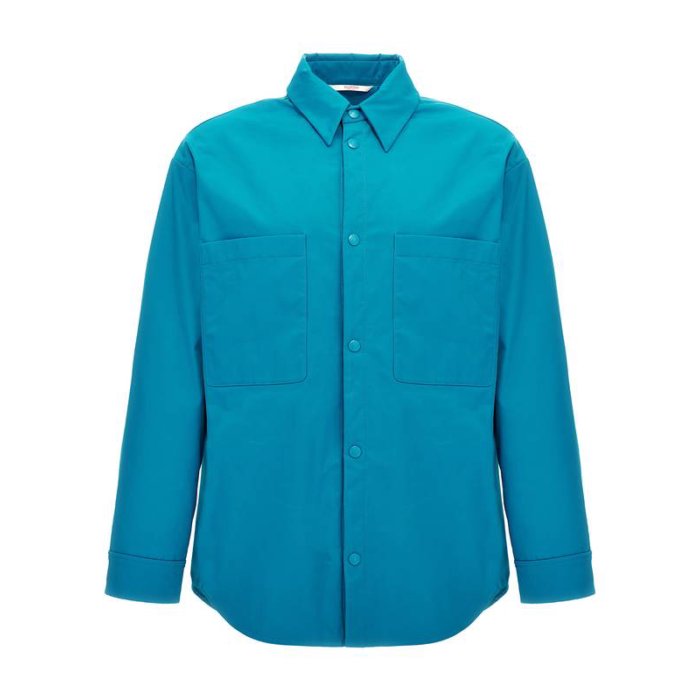 ヴァレンティノ Valentino Garavani VALENTINO NYLON SHIRT JACKET メンズ ウェア ジャケット & コート カジュアルジャケット・ベスト Light Blue IT48 IT50 男性 5V0CIO85CKV575 【送料無料・関税込】