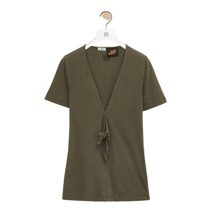 ロエベ LOEWE PAULA'S IBIZA T-shirts and Polos Green ウィメンズ ウェア トップス Tシャツ・カットソー Green L M S XS 女性 S616Y07X614120 【送料無料・関税込】