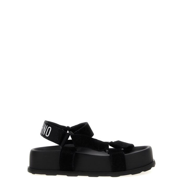 MOSCHINO モスキーノ レディース サンダル MA16254I1MME0000 Suede sandals Black IT35 IT36 IT37 IT38..