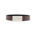 フェラガモ FERRAGAMO SQUARED BUCKLE SMOOTH LEATHER REVERSIBLE BELT 6702600764840COCOA...