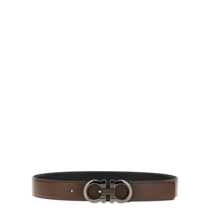 フェラガモ FERRAGAMO 'GANCINI' REVERSIBLE BELT メンズ アクセサリー ベルト・サスペンダー Beige Multicolor Multicolour 95cm 100cm 105cm 110cm 115cm 85cm 90cm 105 115 110 男性 770928001 【送料無料・関税込】