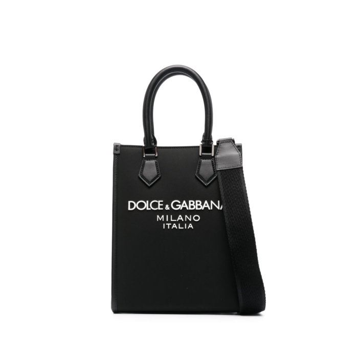 【楽天ブラックフライデー最大80%OFF+P2倍~】Dolce & Gabbana ドルチェガッバーナ メンズ ハンドバッグ・ショルダーバッグ BM2123AG1828B956 SMALL NYLON BAG WITH RUBBERIZED LOGO 8B956 NERO onesize 【送料無料・関税込】