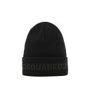 ディースクエアード Dsquared2 Dsquared2 black ribbed wool beanie KNM000115040001M084 Men 帽子 Black onesize 【送料無料・関税込】(4)