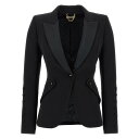 エリザベッタ フランキ Elisabetta Franchi Blaze rtuxedo GI15456E2110 Women スーツ・ジャケット Black ...