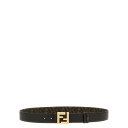 FENDI フェンディ メンズ ベルト・サスペンダー 7C0541ASIWF1S9U 'Squared FF' reversible belt Brown 10...