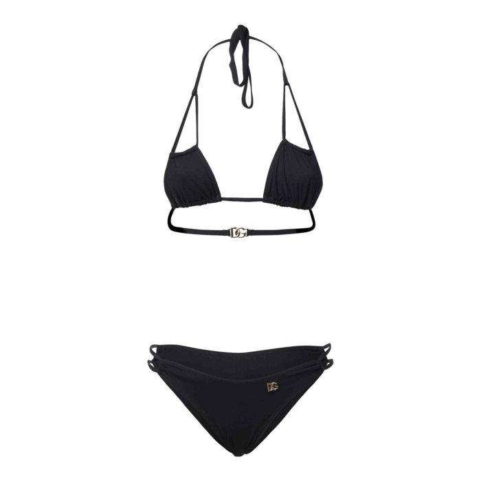 Dolce & Gabbana ドルチェガッバーナ レディース スイムウェア O8A04JONO12N0000 Dg Logo Bikini Black 2 3 4 【送料無料・関税込】