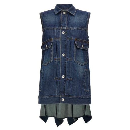 サカイ sacai RUFFLED DENIM DRESS ウィメンズ ウェア トップス ワンピース・ドレス・オールインワン Blue 1 2 女性 2507823401 【送料無料・関税込】 サカイ sacai RUFFLED DENIM DRESS ウィメンズ ウェア トップス ワンピース・ドレス・オールインワン Blue 1 2 女性 2507823401 【送料無料・関税込】
