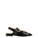 ガニー GANNI 'Black Feminine Buckle' slingback S2730099 Women フラットシューズ Black IT36 IT37 IT38 IT39 IT40 IT41 36 37 38 39 40 41 【送料無料・関税込】