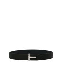 トムフォード TOM FORD REVERSIBLE T ICON BELT メンズ アクセサリー ベルト・サスペンダー Navy Multicolor Bla...