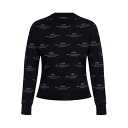 バレンシアガ Balenciaga All-Over Logo-Print Jumper ウィメンズ ウェア トップス ニット・セーター・カーディガン Blac...