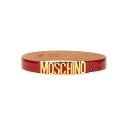 モスキーノ MOSCHINO BELT WITH LOGO MC6000PP0MOQ0500 Women ベルト・サスペンダー RED 75 80 85 90 ...