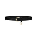 Dolce & Gabbana ドルチェガッバーナ レディース ベルト・サスペンダー BE1635AW57680999 Logo-charm leather b...