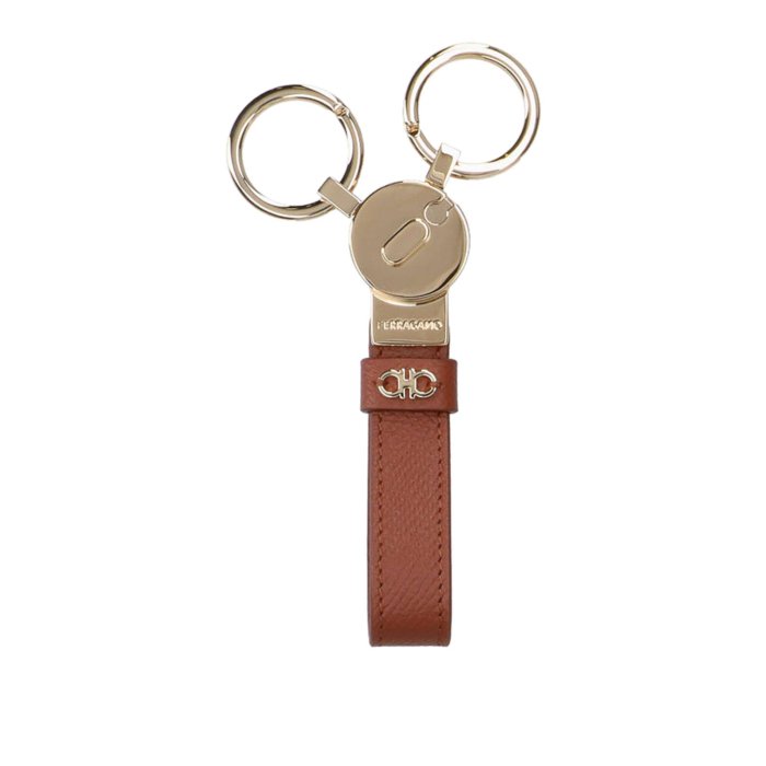 フェラガモ FERRAGAMO Keychain メンズ アクセサリー キーリング・キーケース Brown ONESIZE 男性 779920002 【送料無料・関税込】