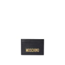 モスキーノ MOSCHINO Metal logo lettering leather card holder 813280013555 Men 財布・カードケース Black onesize 【送料無料・関税込】