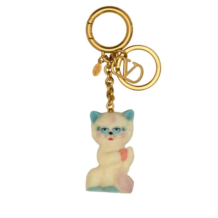 Valentino Garavani ƥ ǥ 󥰡 7W2P0AR1VQY190 Multicolor metal and nylon Le Chat De La Maison keyring Multicoloured onesize ̵ǹ