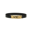 MOSCHINO モスキーノ レディース ベルト・サスペンダー MC6000PP0MOQ0000 BELT WITH LOGO BLACK 90 85 75 【...
