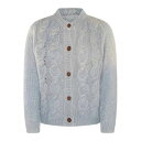 メゾン マルジェラ Maison Margiela Light Blue Wool Blend Cardigan ウィメンズ ウェア ジャケット & コート カ...