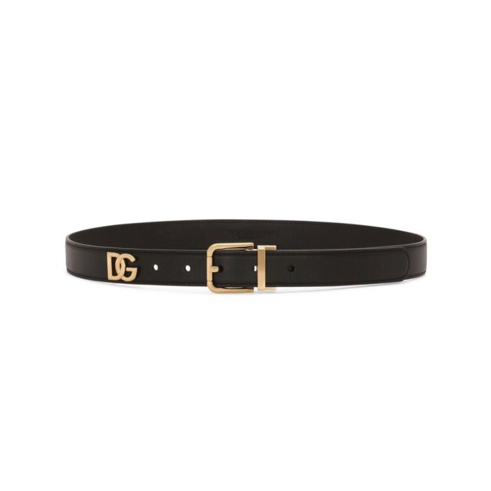 Dolce & Gabbana ドルチェガッバーナ レディース ベルト・サスペンダー BE1351AQ42080999 LOGO-PLAQUE BELT 80999 NERO 75 90 80 85 70 95 【送料無料・関税込】